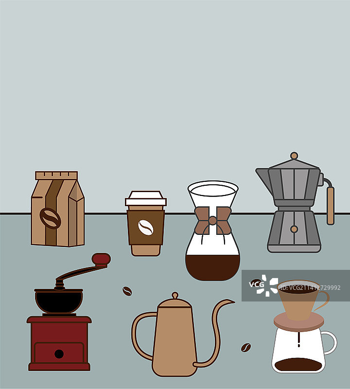 各种咖啡工具图片素材