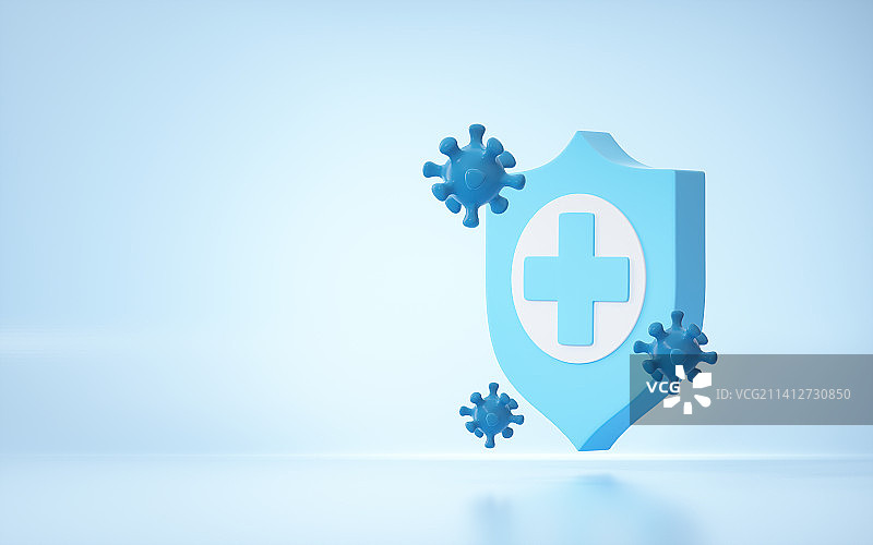 预防流感病毒分子图片素材