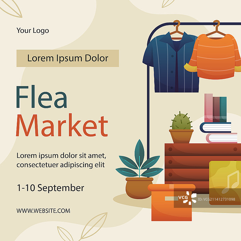 渐变色二手市场帖子图片素材