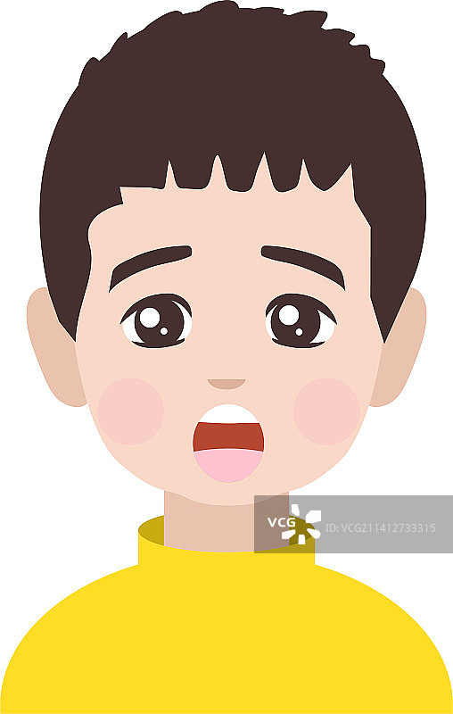 表情十分震惊的小男孩图片素材