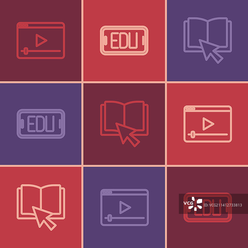 在线播放视频书籍教育banner图片素材