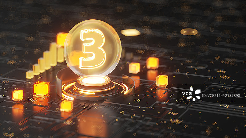 3D倒计时科技场景图片素材