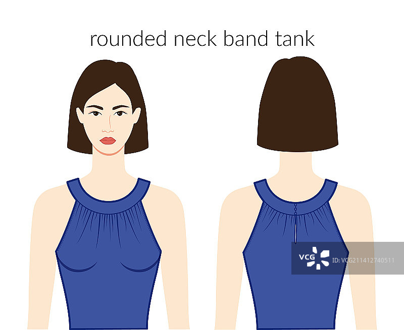 圆领背心服装人物图片素材