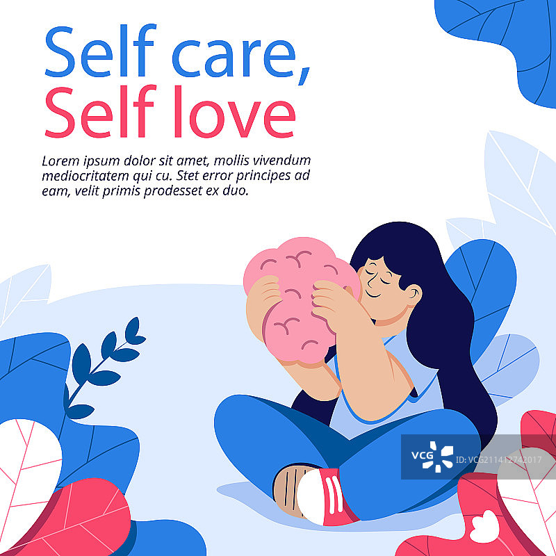 扁平风世界精神卫生日海报合集图片素材