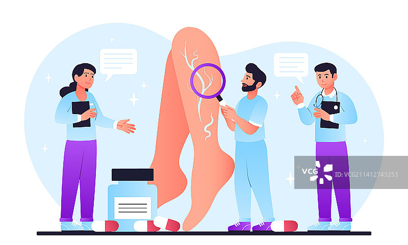 静脉曲张概念图片素材