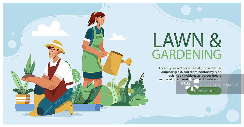 扁平风格园艺设计模板图片素材