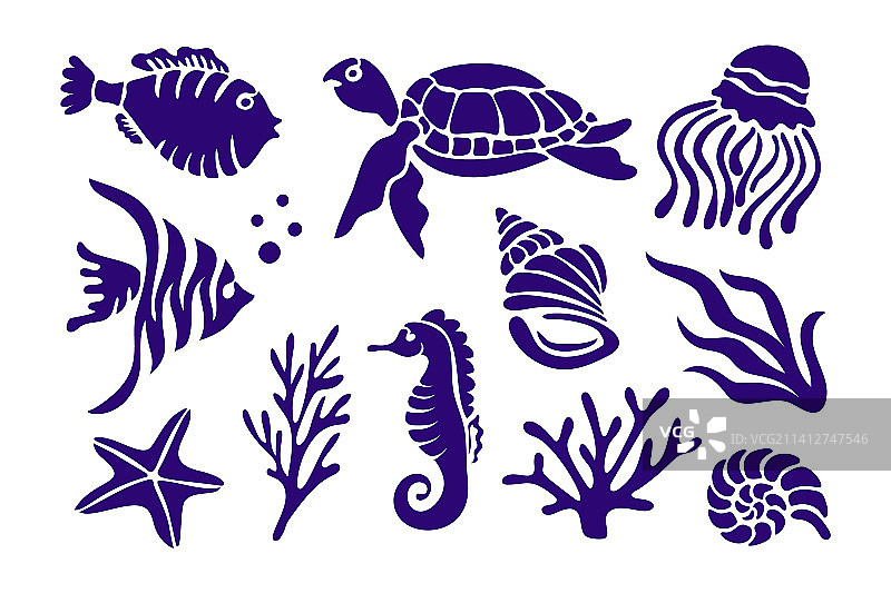 手绘模版元素合集图片素材