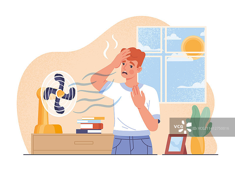 夏季高温概念图片素材