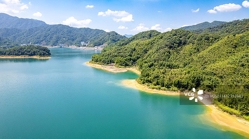 航拍广州市从化区小衫村泸沽湖图片素材