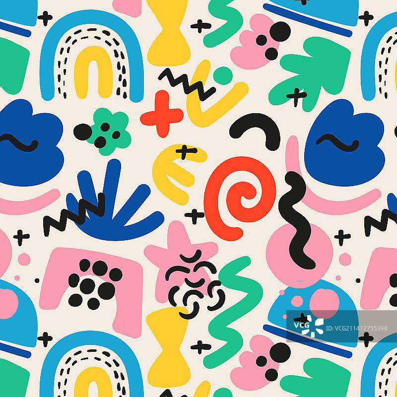 手绘抽象元素图案图片素材