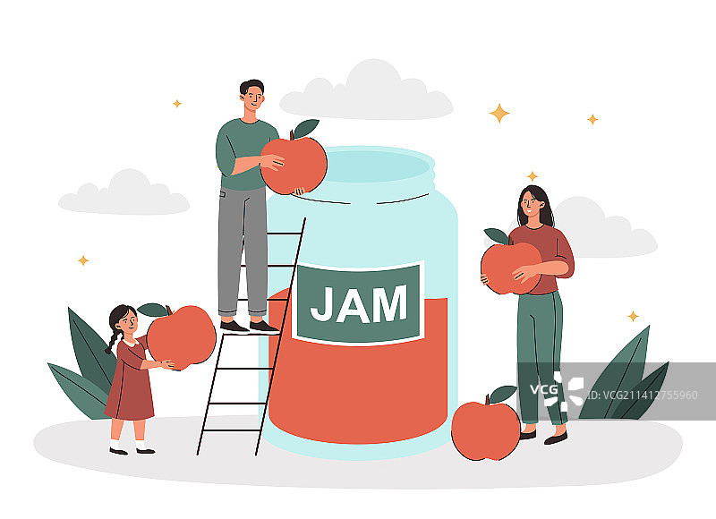 享受果酱的人图片素材