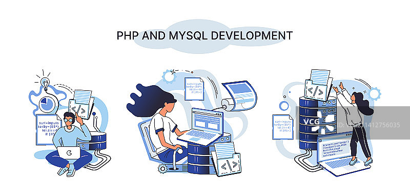PHP和MySQL网站开发图片素材