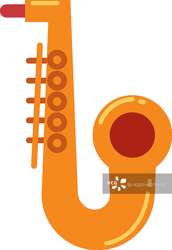 扁平风格萨克斯管设计图片素材