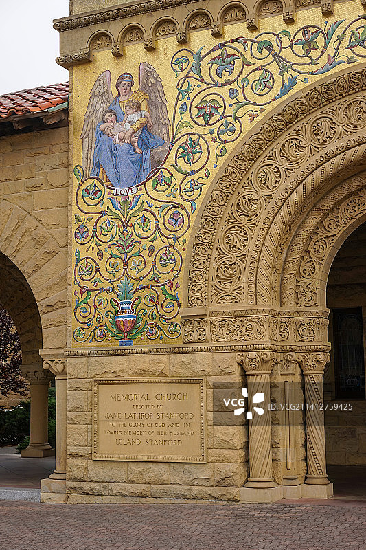 （Stanford）斯坦福大学教堂和壁画图片素材