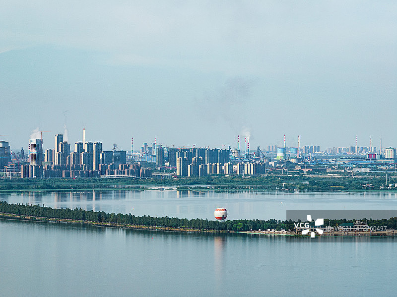 航拍武汉东湖图片素材