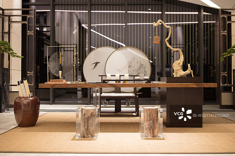 样板间中式书房图片素材