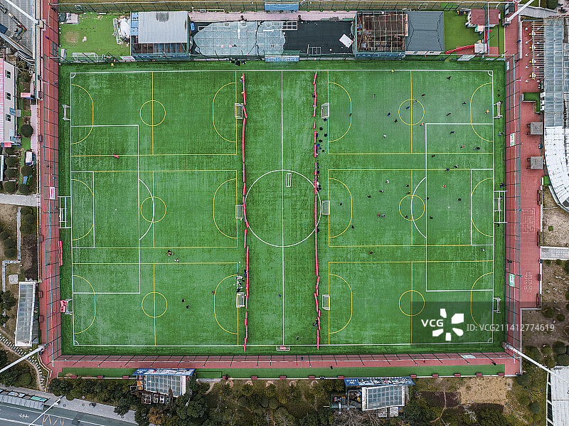 航拍山东济南省体育中心足球场图片素材