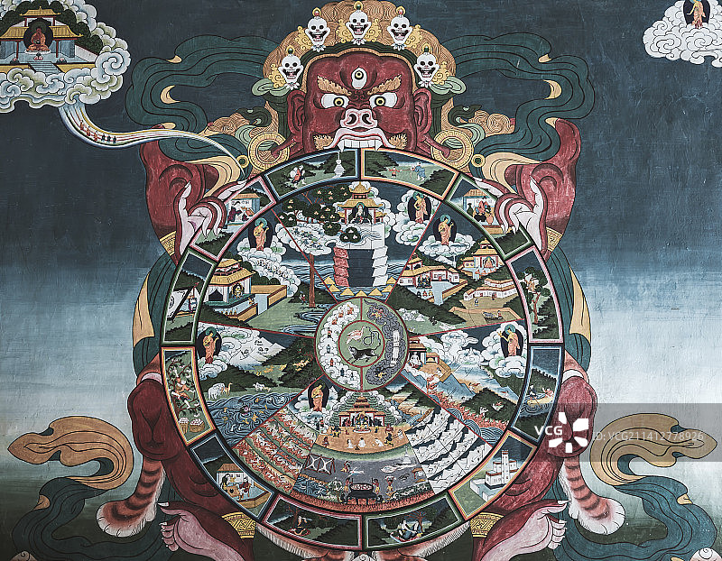 甘肃省马蹄寺石窟壁画图片素材