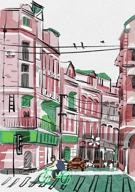 上海弄堂街景图片素材