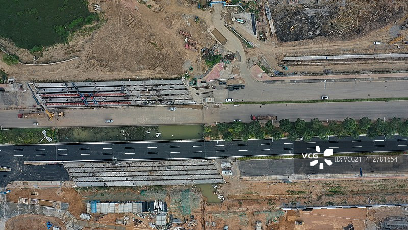 中国工地航拍图片素材