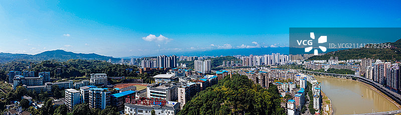 达州 达川区 戛云路 州河 通川中路 人民医院 野茅溪大桥图片素材