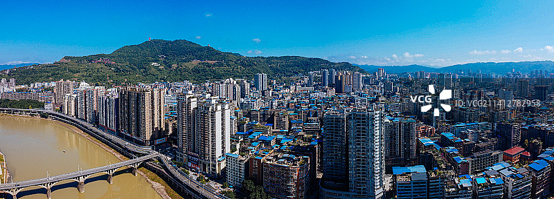 达州 达川区 戛云路 州河 通川中路 人民医院 野茅溪大桥图片素材