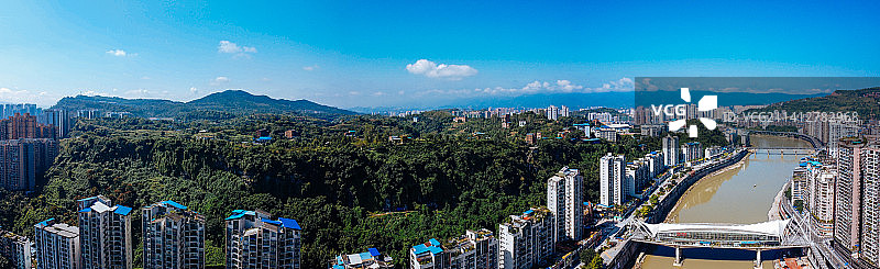 达州 达川区 戛云路 州河 通川中路 人民医院 野茅溪大桥图片素材