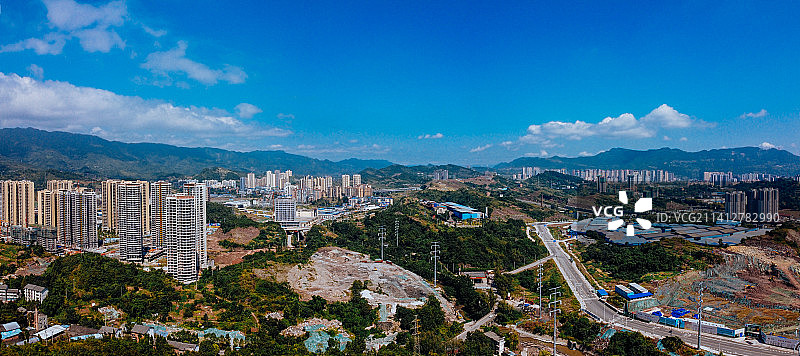 达州 达川区 戛云路 州河 通川中路 人民医院 野茅溪大桥图片素材