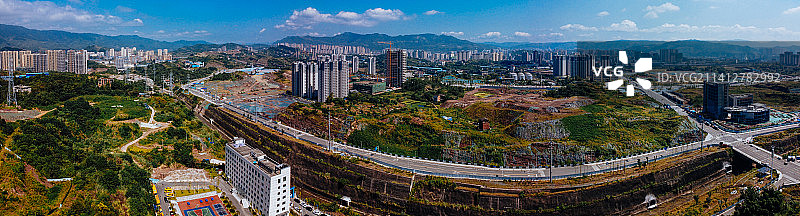 达州 达川区 戛云路 州河 通川中路 人民医院 野茅溪大桥图片素材