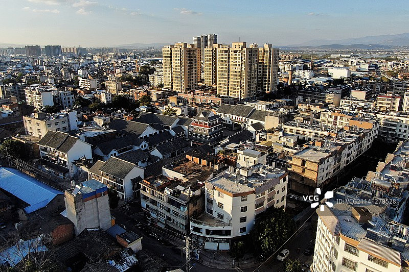 云南蒙自城市风光图片素材