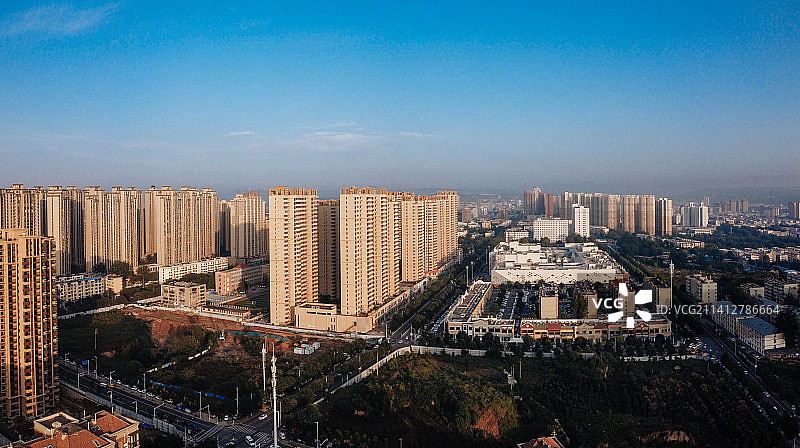 三门峡 地标 航拍 湖滨区 文化体育中心 三门峡国际文博城 文化科技中心 传媒大厦图片素材