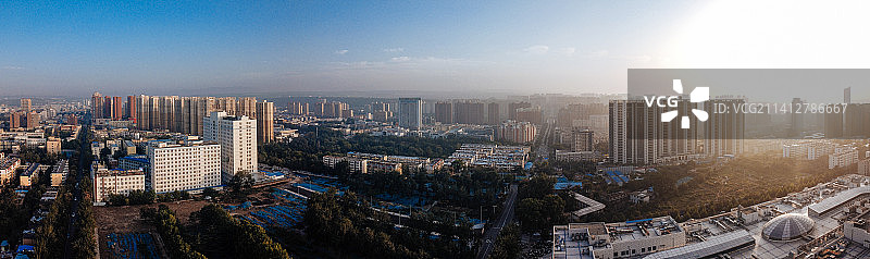 三门峡 地标 航拍 湖滨区 文化体育中心 三门峡国际文博城 文化科技中心 传媒大厦图片素材