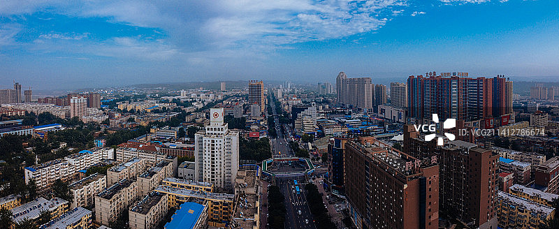 三门峡 地标 航拍 湖滨区 文化体育中心 三门峡国际文博城 文化科技中心 传媒大厦图片素材