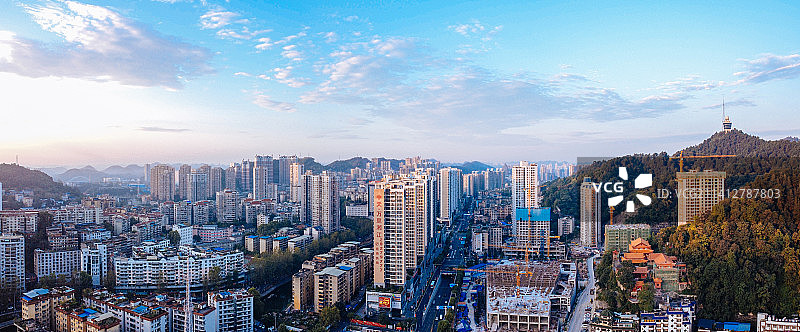 遵义 红花岗区 凤凰山公园 夏新广场 中华南路 湘江图片素材