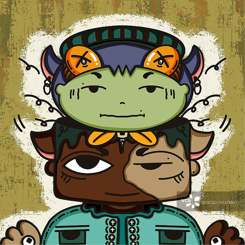 “友”——纷扰牛牛图片素材