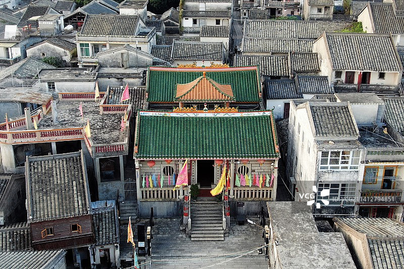 深圳大鹏所城航拍图片素材