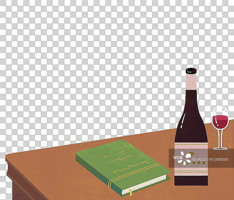 红酒和书图片素材