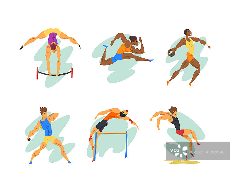 职业运动员跑步跳跃图片素材