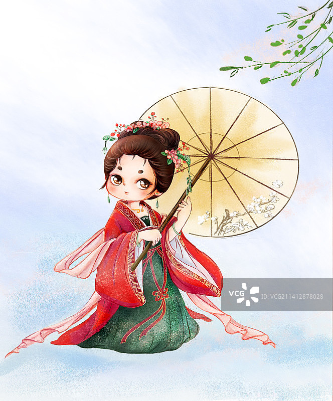 古风仕女图图片素材