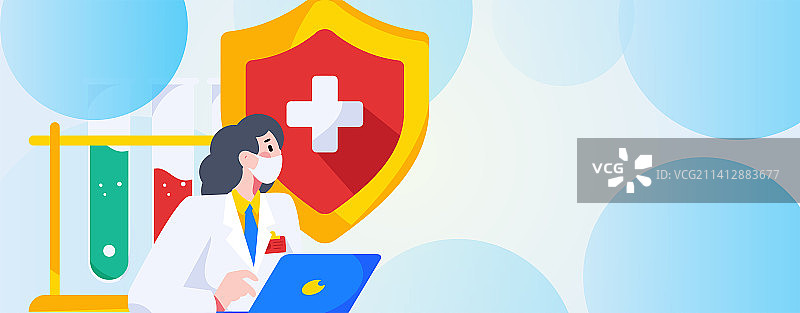 医生防疫抗疫扁平矢量概念运营插画图片素材