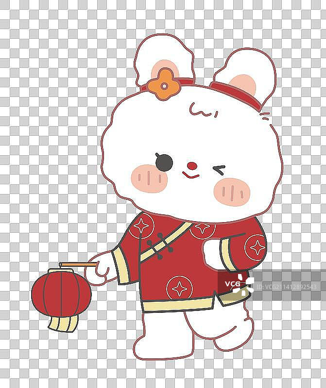 兔年新年新春兔子元素图片素材