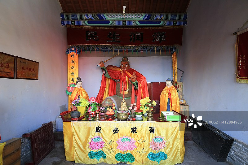 山西省大同市恒山山神庙神像图片素材