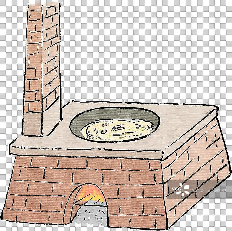 古代农村灶台元素图片素材