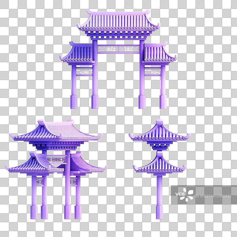 3D渲染的可爱元素图片素材
