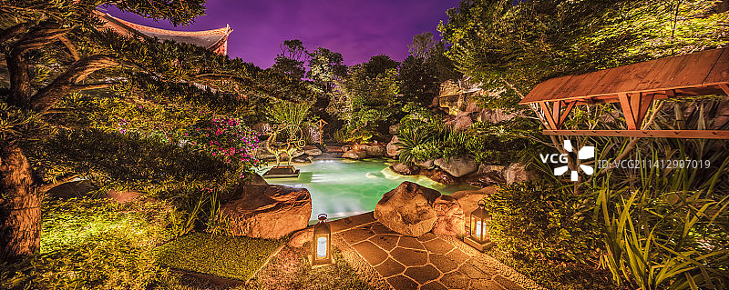 园林温泉景观图片素材