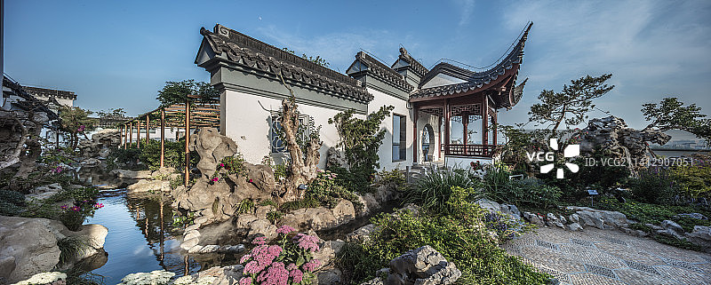 中式建筑园林景观图片素材