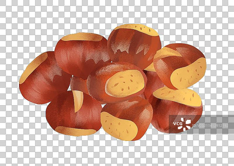 板栗插画元素图片素材