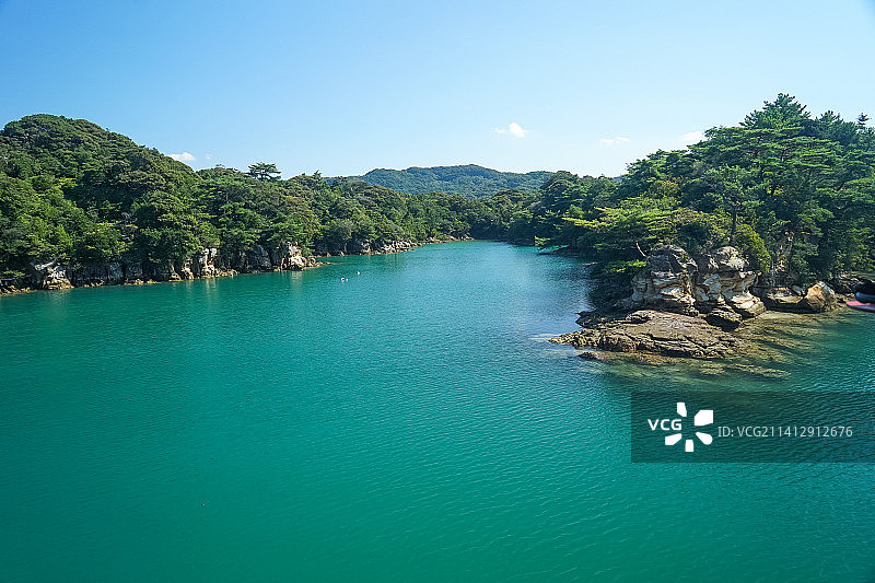 日本长崎县佐世保九十九岛美丽海景风光图片素材