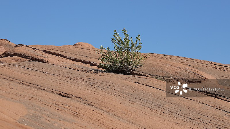 陕西榆林市波浪谷火焰丹霞洛河组砂岩图片素材