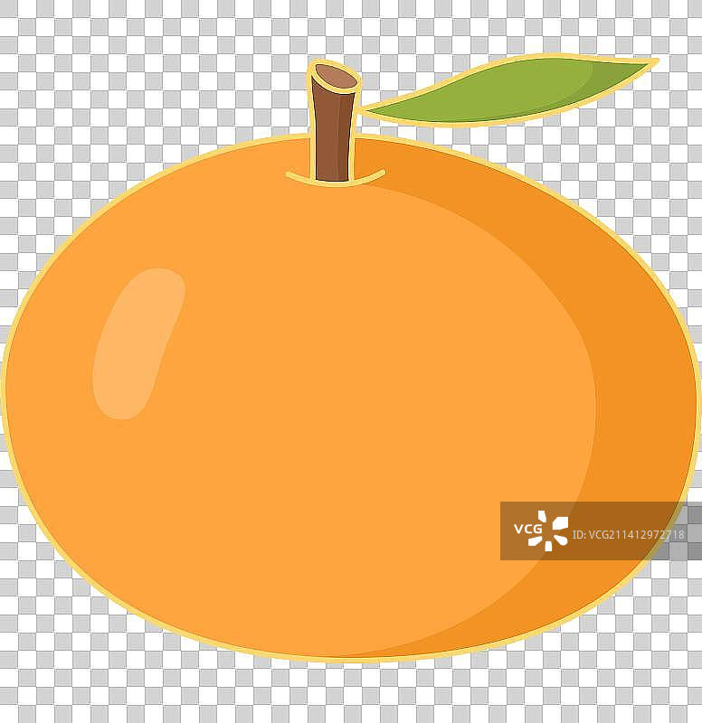 橘子手绘插画图片素材